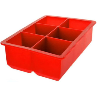 Forma Silicone 6 Gelo Cubo Grande 4,7cm Negroni Bpa-free Cor Vermelho Forma Silicone 6 Gelo Cubo Grande 4,7cm Negroni Bpa-free Cor Vermelho