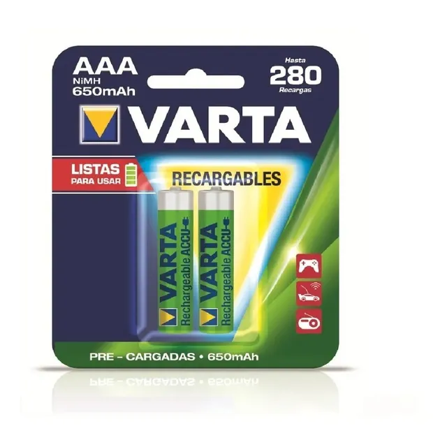 Pilas Bateria Recargable Varta Triple Aaa Listas Para Usar
