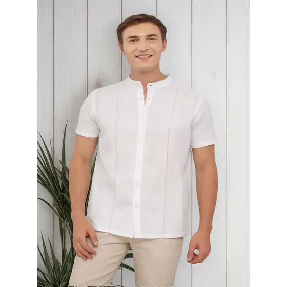 Guayabera Hombre Patprimo M/c Blanco Lino 44030380-1259