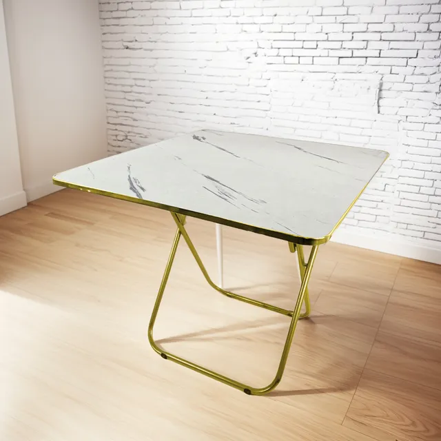 Mesa Mesita Plegable Multiuso 80cm Con Falla Dormitorio Sala Blanco Negro