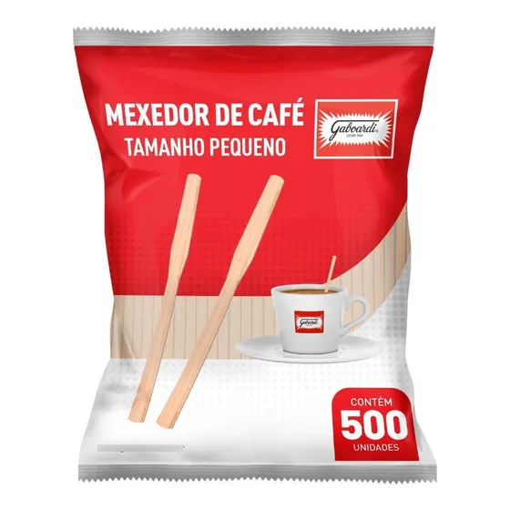 Mexedor Madeira 9cm Café Curto - Cx 5.000un Biodegradável