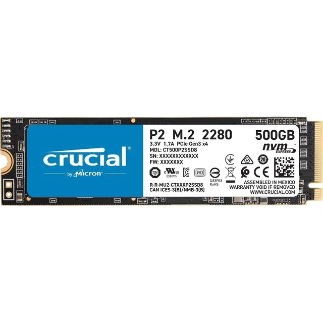 Disco Ssd Crucial, 500gb, 3d Nand, Nvme, M.2, 2400mb/s