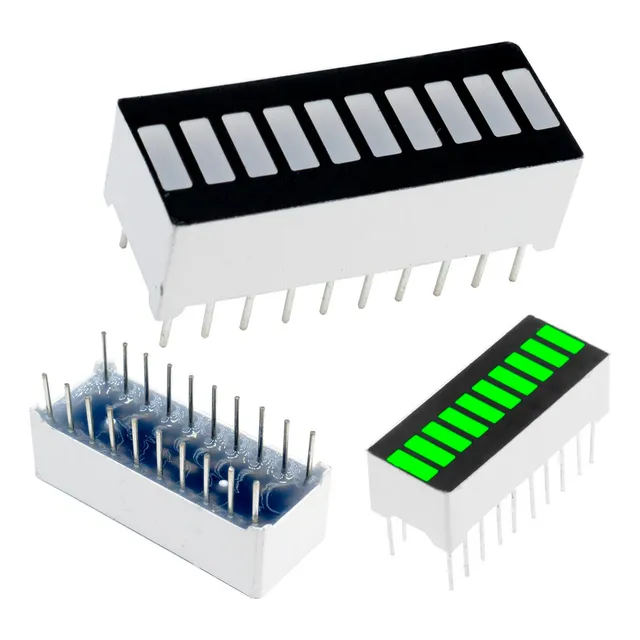 4 Displays Led 10 Segmentos Vumetro Verde Arduino