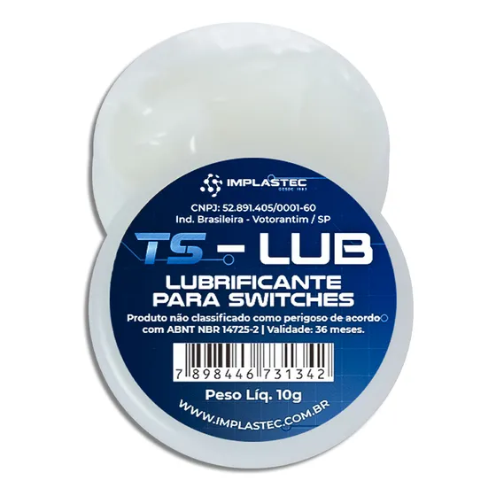 10x Graxa Implastec Ts-lub Lubrificante Switches Teclado 10g