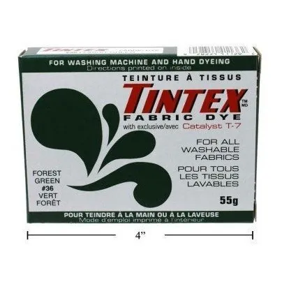 Lot 1 tintex Marca Verde Bosque Fabric Dye # 36 nuevo