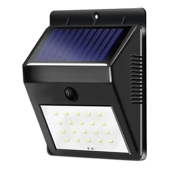 Luz Led Exteriores Recargable Energía Solar Sensor 20 Leds