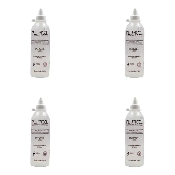 4 Gel Condutor Para Exames Usg Ecg Tens Fes Plurigel 250g