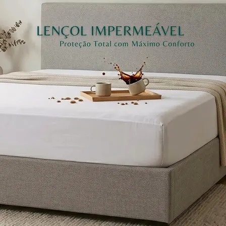 Capa De Colchão Impermeável Queen 198 x 158cm Lençol Impermeável Protetor Antiácaro Lavável Resistente a Líquidos Fácil Limpeza Cozzilar