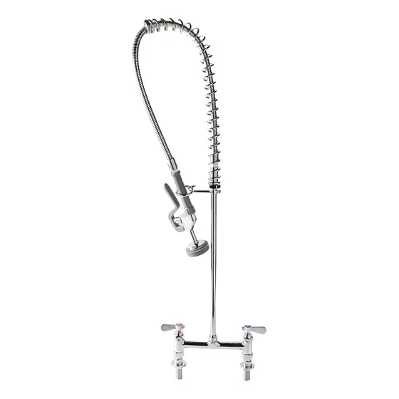 Llave De Prelavado A Cubierta 8  Industrial Bronce Cromado