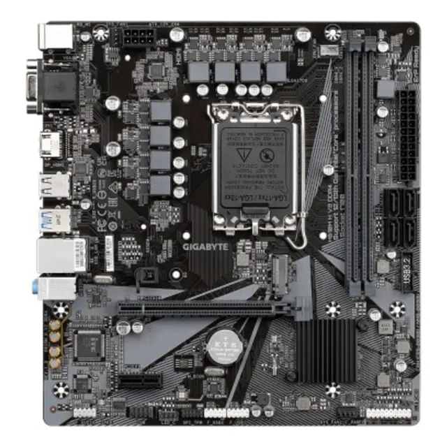 Tarjeta Madre Gigabyte H610m H V2 Ddr4 Lga1700 Micro Atx Color Negro