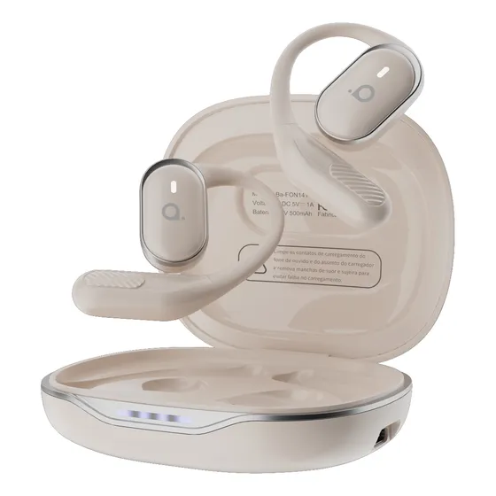 Basike Fone De Ouvido Bluetooth Esportivo Tws Branco Moderno - Fones Com Conexão Rápida, 60h Bateria, Ipx5 À Prova D'água Para Academia, Corrida, Treinos