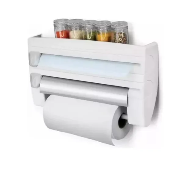 Dispensador Papel Cocina 4en1 Cortador Aluminio Vinipel