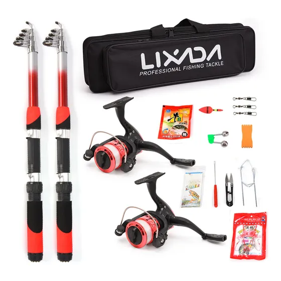 Kit Completo De Pesca Lixada Con Caña 2.1 M Y Carrete 2