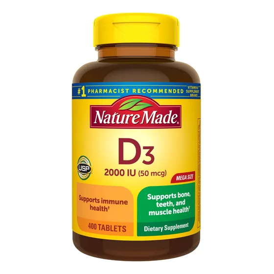 Suplemento Nature Made De Vitamina D3, 2000 Ui, 400 Comprimi