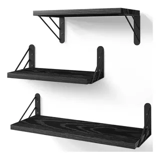 Repisas Flotantes Madera Modernas Estantes Baño Topon 3pcs