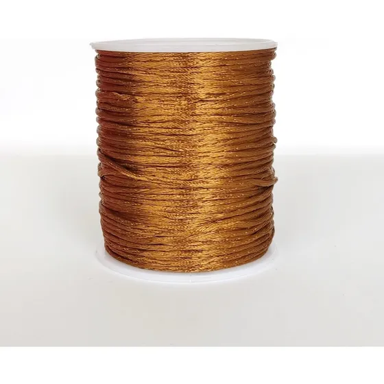 Hilo Cola De Rata Delgado 1.5mm 100m Dorado Oscuro