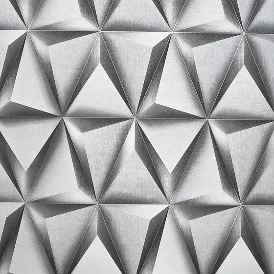 Papel De Parede Importado Geométrico Cinza Versace Vinílico