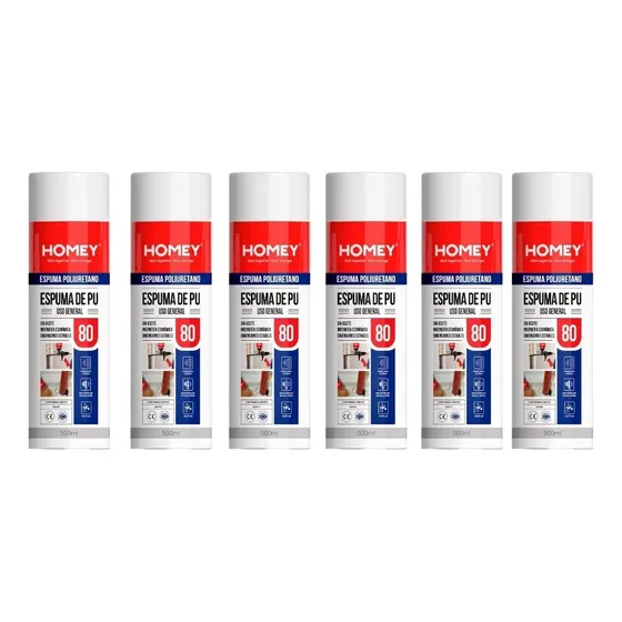 Espuma De Poliuretano Expansible 750ml X6 Pomos