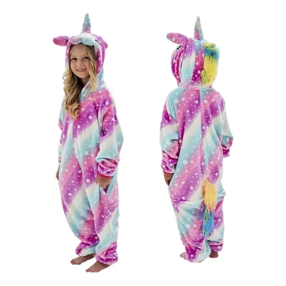 Pijama Infantil Leão Unicórnio Roupa De Dormir Kigurumi 