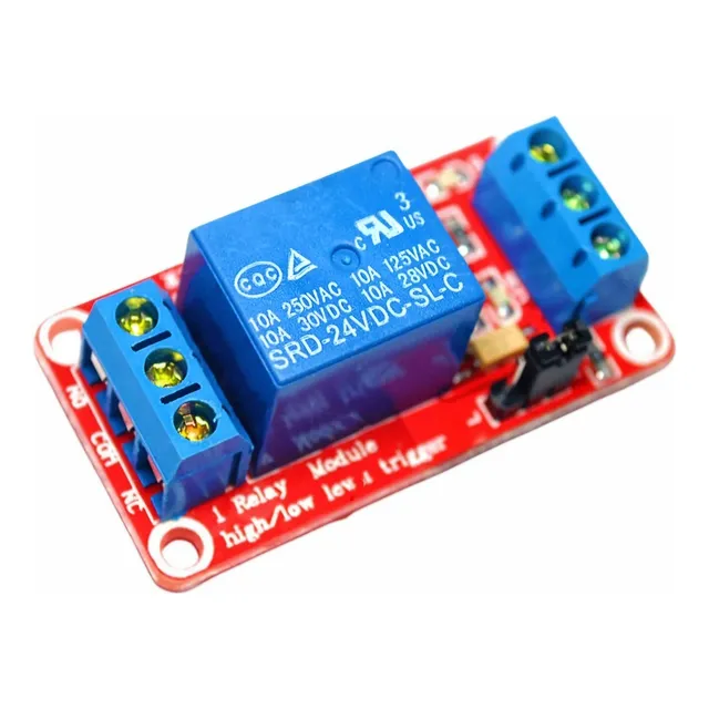 Modulo Relevador Con Optoacoplador 1 Canal 24v 10 Pzas.