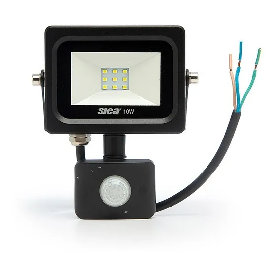 Proyector Reflector C/ Sensor Led Sica 10w  900lm Luz Fria 