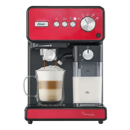 Cafetera Automática Oster, Primalatte, Roja Bvstem6604r Rojo