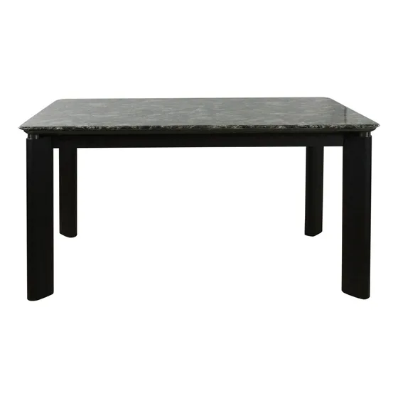 Mesa Comedor Con Placa De Mármol Obscuro Estilo 30057