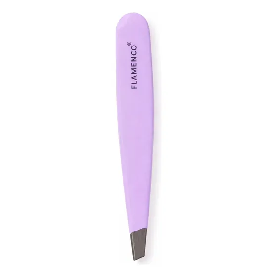 Pinza Para Ceja Profesional Depilar Multiuso Flamenco Lila Lisa