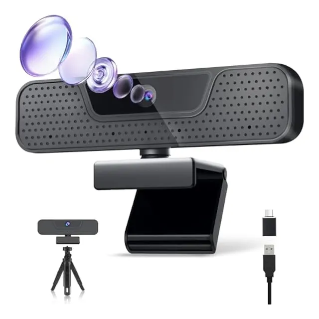 Cámara Web De Enfoque Automático 4k Para Pc, 4