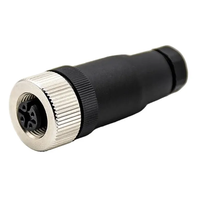 Conector Recto M12 4pines Hembra
