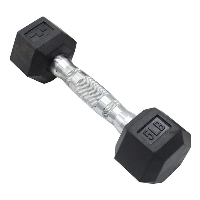 Mancuerna Pesa 5 Lb 2.26 Kg Pesa Hexagonal Pro (1 Pesa) Color Negro