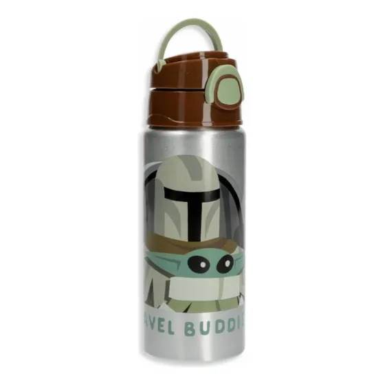 Botella Tomatodo Aluminio C/seguro Baby Yoda 600 Ml 1092