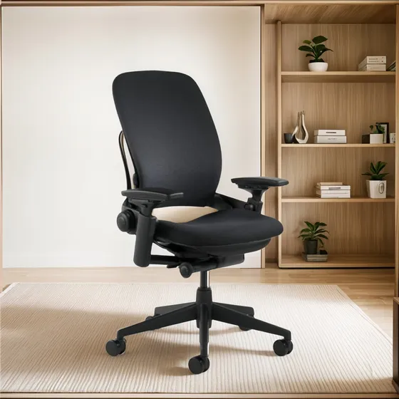 Steelcase Leap V2 Silla Negra Totalmente Ajustable Con