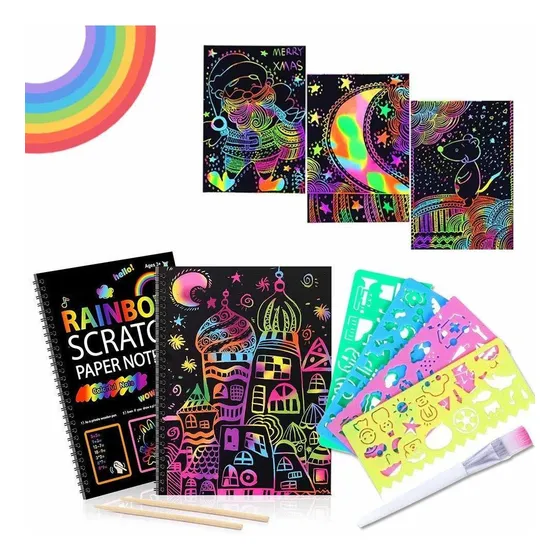 Leonnn Juego Papel Para Rascar 50 Color Negro