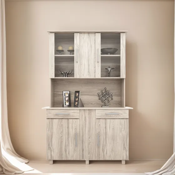 Modular Comoda Vajillero Orlandi 1,20  4 Puertas 2 Cajones