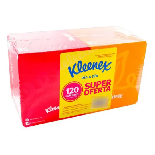 Pañuelos Kleenex 2 Cubo 60 Unidades C/u