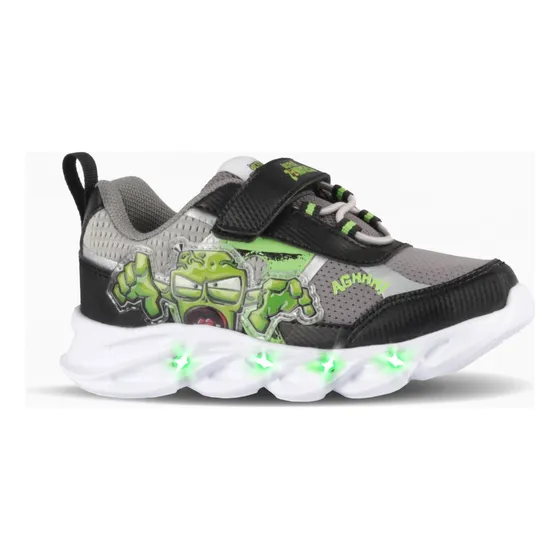 Zapatillas Footy Zombies Gris Con Luz Al Pisar (t.23-28)