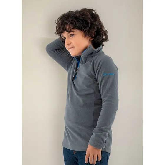 Buzo Polar Micropolar Alaska Castor Medio Cierre - Niños