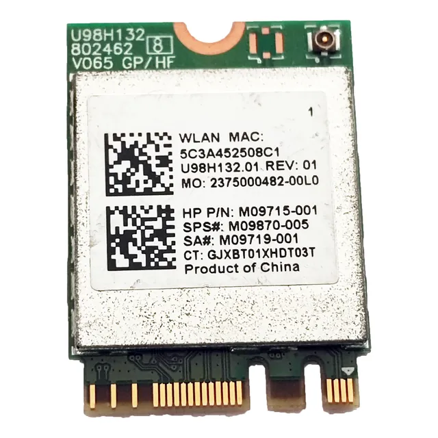 Tarjeta Wifi Realtek Rtl8821ce Ngff 802.11ac P/n M09715-001
