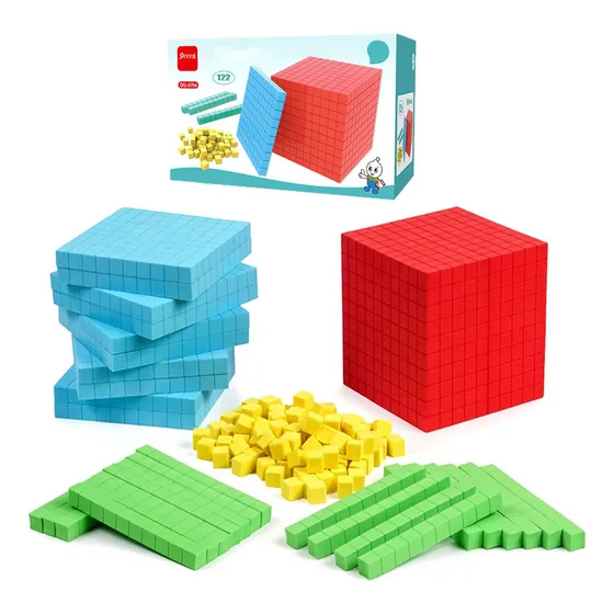 Bloque Multibase Base 10 Conectable Amarillo 122 Pcs