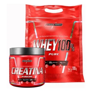 Kit Suplemento Integralmédica Whey Protein 100% + Creatina