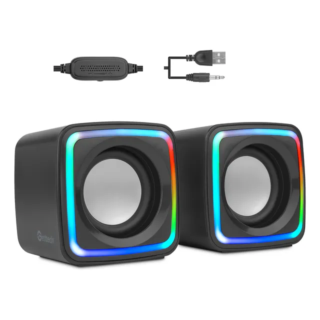 Bocinas Para Pc Computadora Escritorio Usb/jack 3.5 Rgb Usb