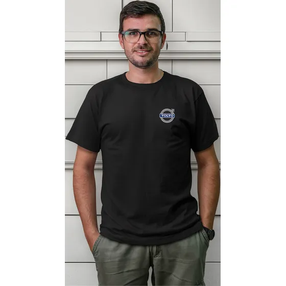 Camiseta T-shirt Remera Masculina Moda Bordado Logo Volvo