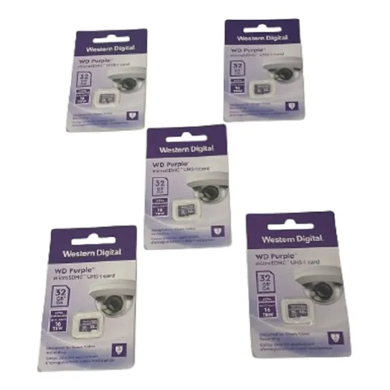 Kit 5x Cartão Micro Sd 32gb 16tbw Cl. 10 P/ Seg, Eletrônica