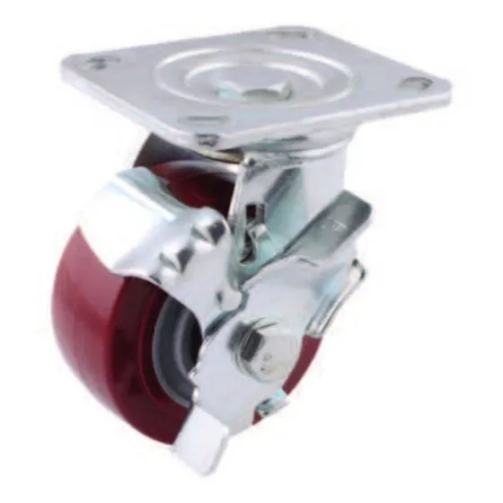 7 Rodajas Ruedas Llantas 6x2 Marron Poliuretano Gir C/freno
