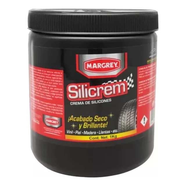 Silicrem Margrey 1lt Crema Silicones Tablero Llantas Abrillantador 10501206 Color Blanco