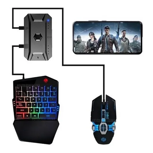 Combo Gamer Para Celular 3 En 1 Teclado + Mouse + Bluetooth