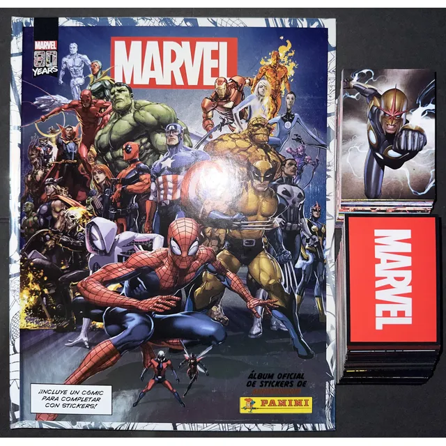 Panini Álbum Marvel 80 Años Tapa Dura Platinum Set Completo