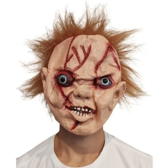 Máscara Chucky Boneco Brinquedo Assassino Festa Halloween Cor Bege