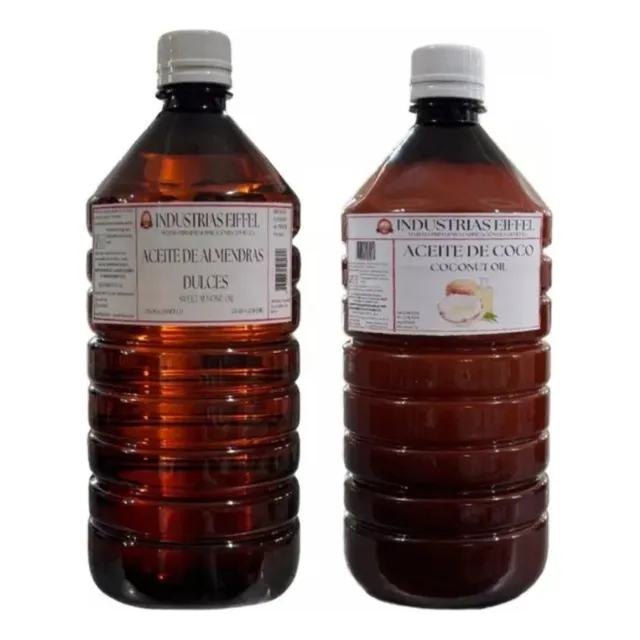 Combo Aceite Coco Neutro 1 Litro + 1 Litro Ac Almendras
